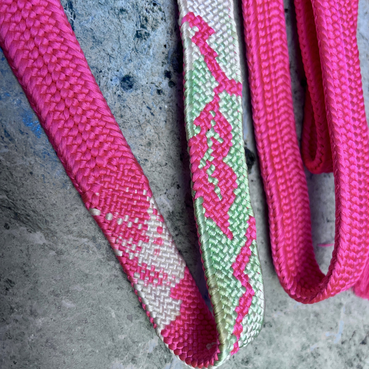 Obijime Belt Flat Hot Pink in Silk