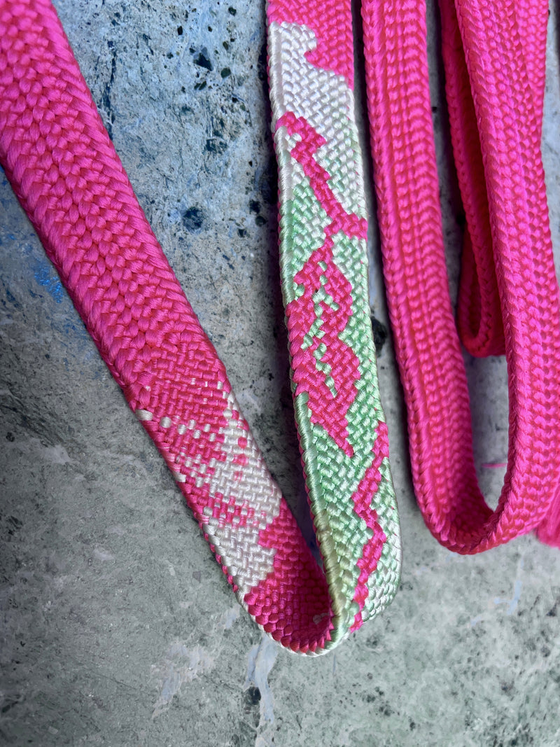Obijime Belt Flat Hot Pink in Silk