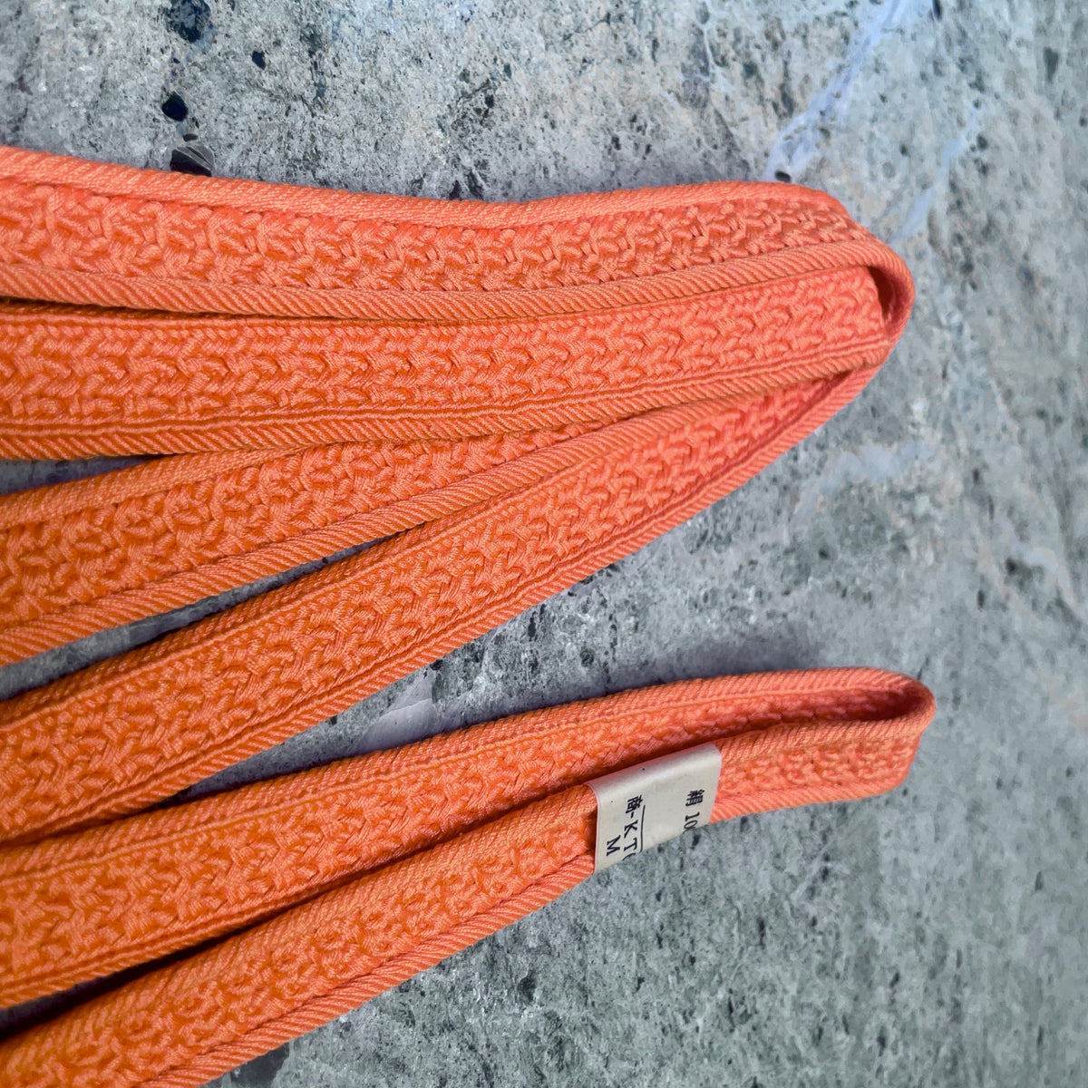 Obijime Belt Flat Salmon Orange in Silk
