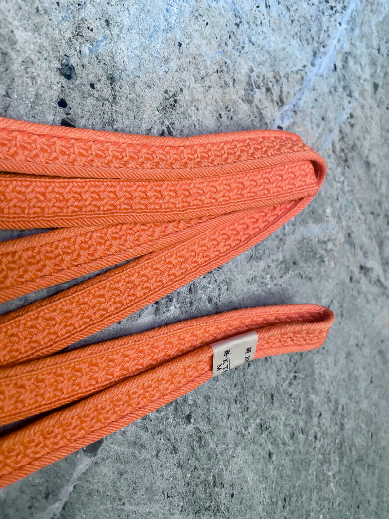 Obijime Belt Flat Salmon Orange in Silk
