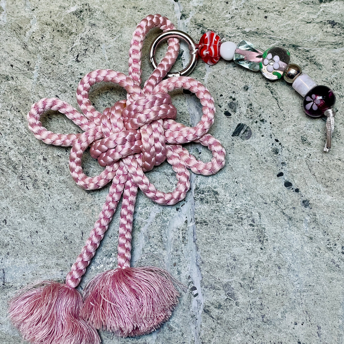 Obijime Bag Charm Lilac in Silk
