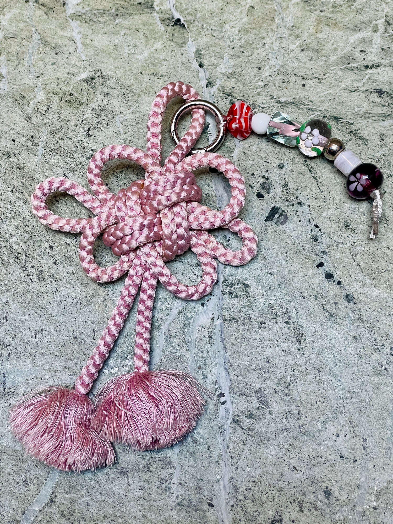 Obijime Bag Charm Lilac in Silk