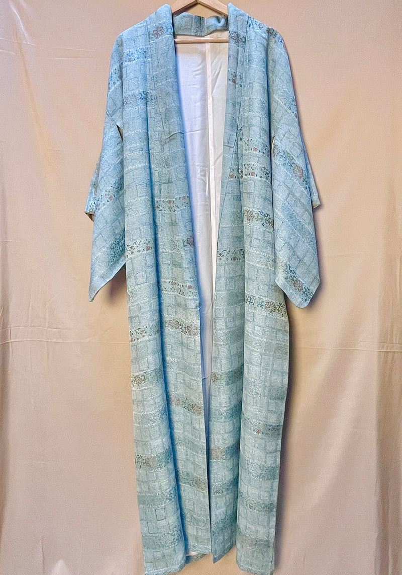 Kimono in Light Blue Silk