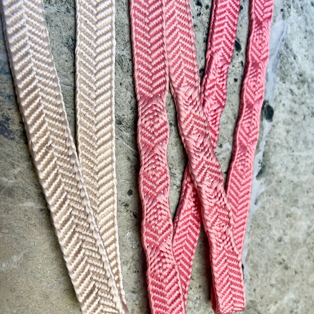 Obijime Flat Pink and White Ombre