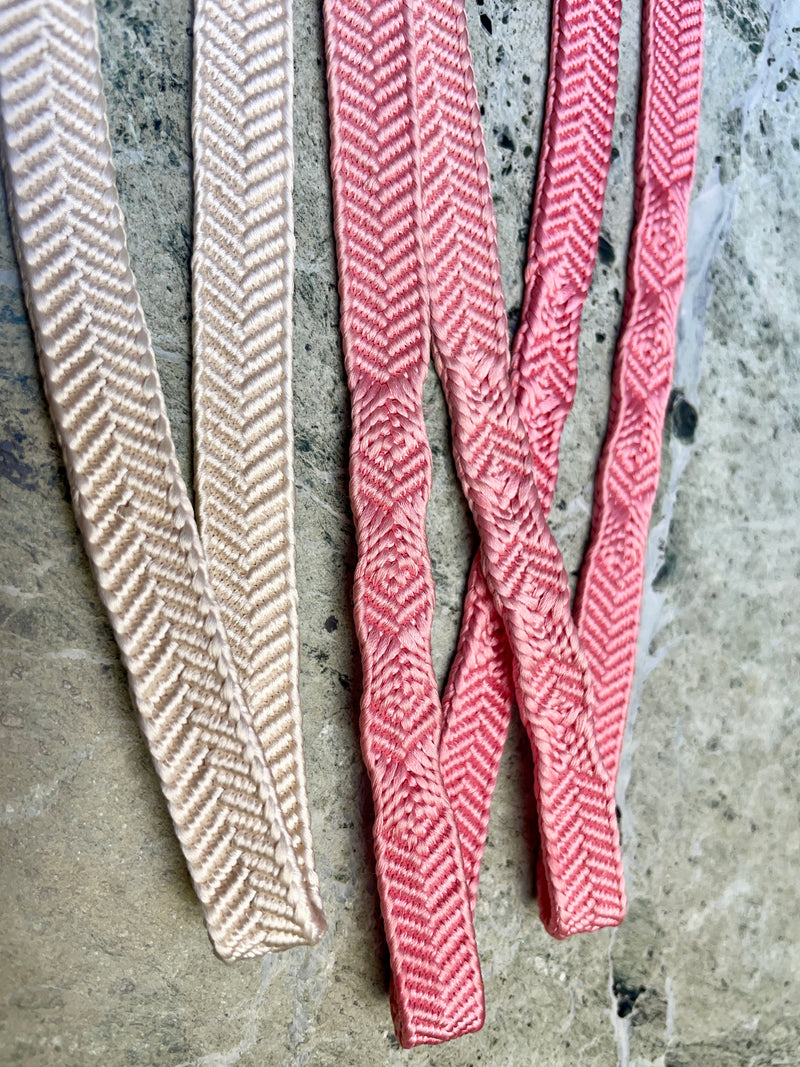 Obijime Flat Pink and White Ombre