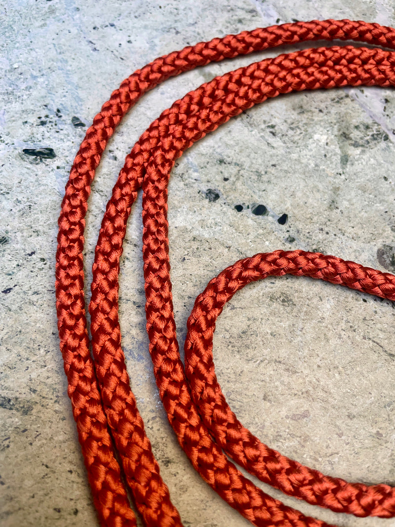 Obijime Belt Round in Red Clay Silk