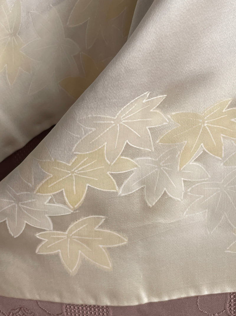 Haori Mauve Lavander with Bubbles Texture in Silk