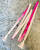 Obijime Belt Flat Hot Pink and White Silk