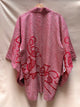 Haori Jacket Shibori Technique Dark Red in Silk