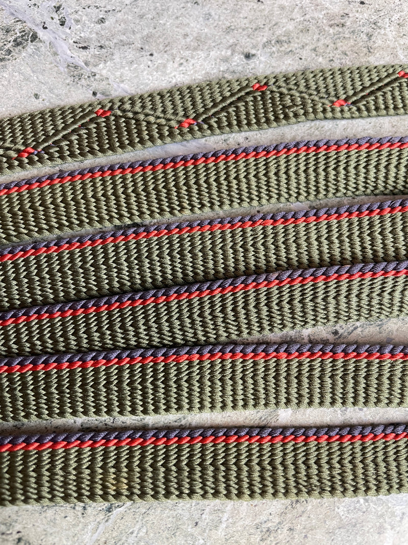 Obijime flat green w/ red and blue details