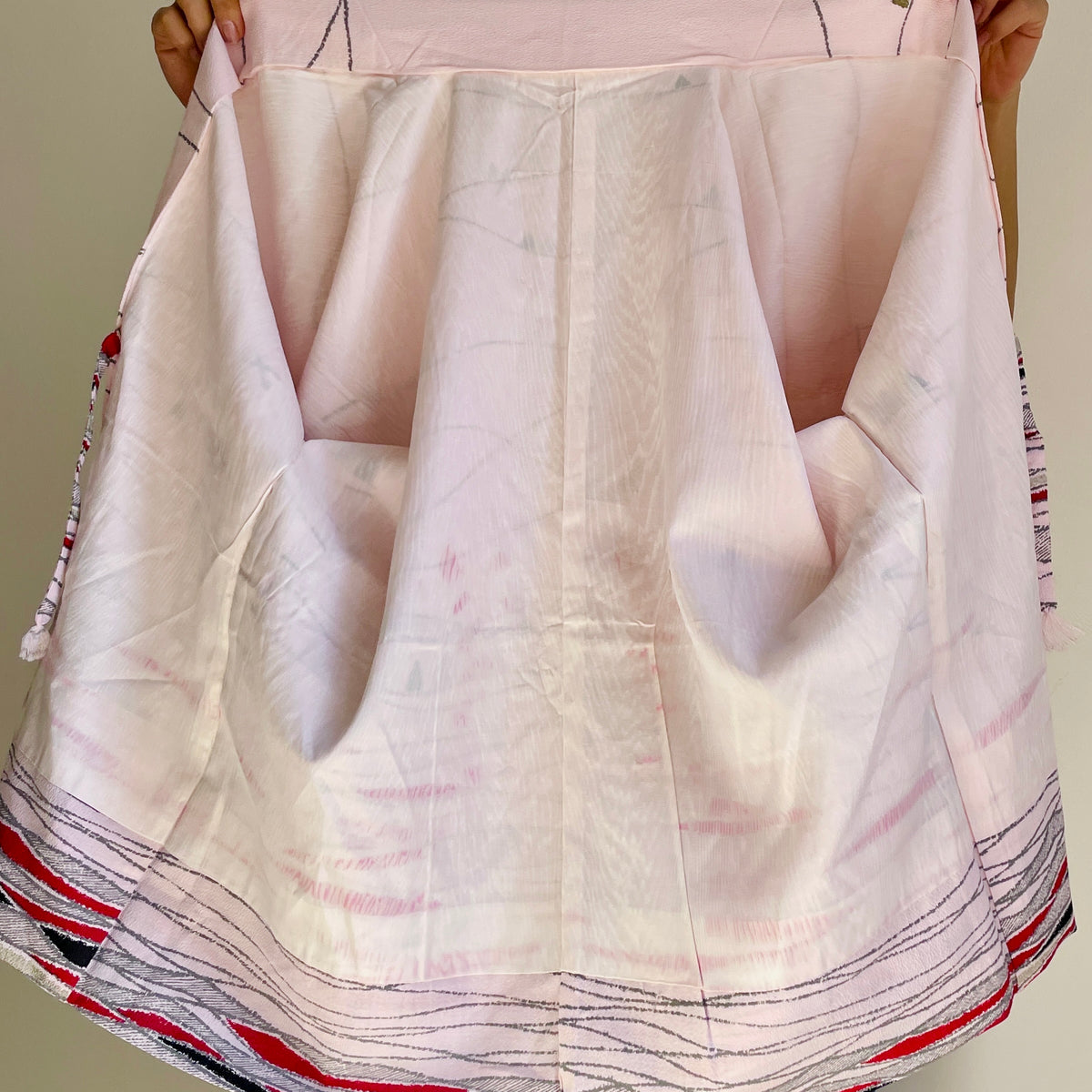 Haori Pastel Pink Crayon in Mixed Silk