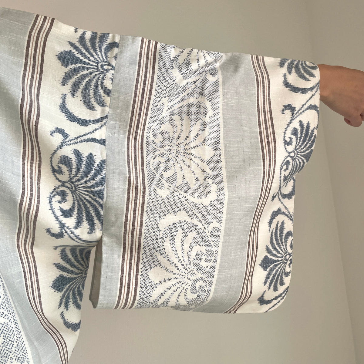 Haori Envelope Porcelain Blue Grey in Tsumugi Silk