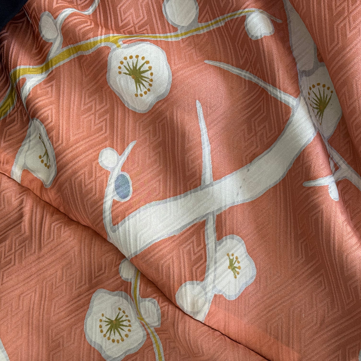 Kimono Mens Grey and Haori Black with Sakura interior