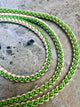 Obijime Belt Round Braid Green and White in Silk