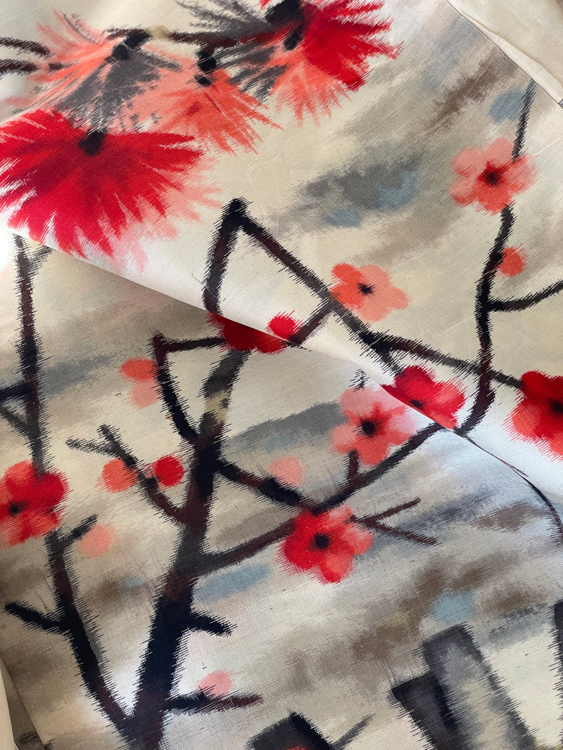 Haori Meisen Antique Japanese Garden in Silk