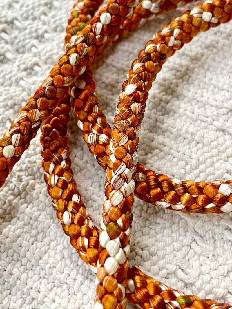 Obijime belt in Orange Marble Silk