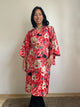 Kimono Vintage with Pink Drawings in Silk