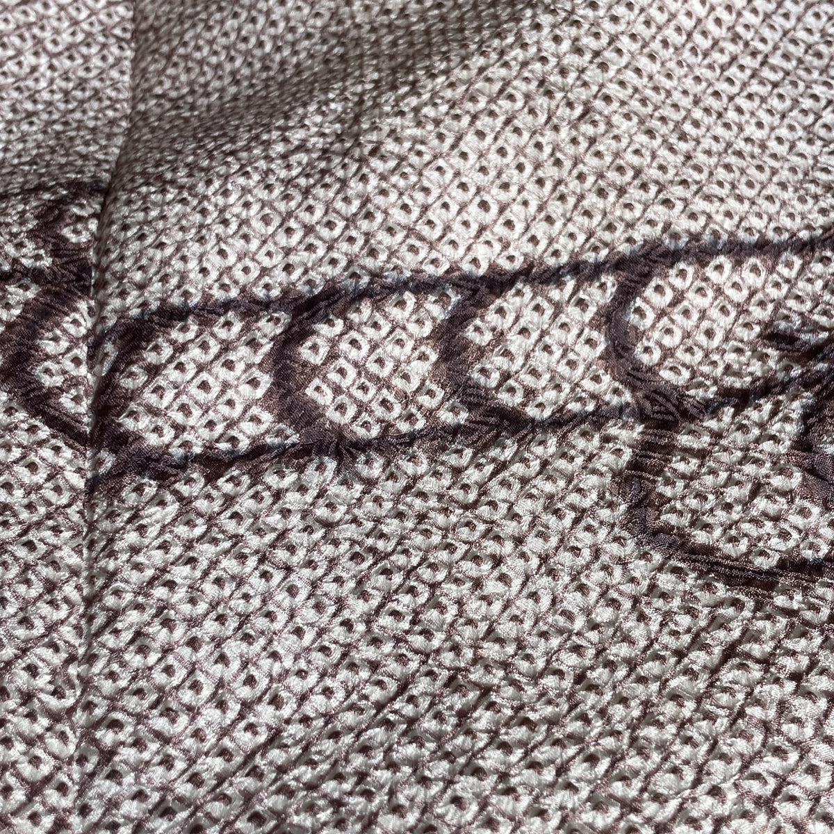 Haori Clouds Grey in Shibori Technique in Silk