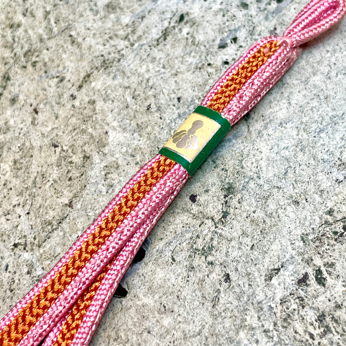 Haorihimo Belts Brown and Pink in Silk (set of 2)