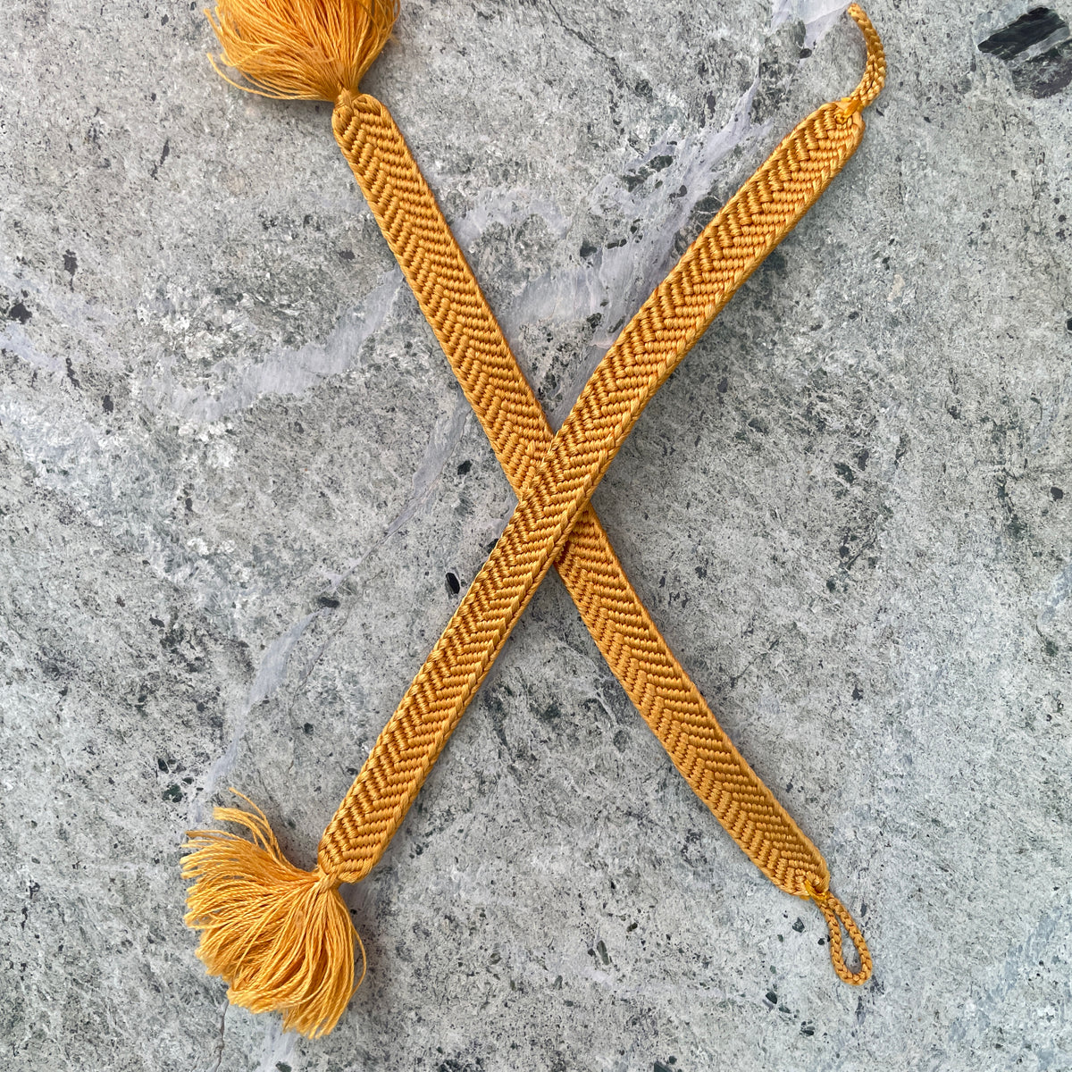 Haorihimo Belts in Mustard Silk