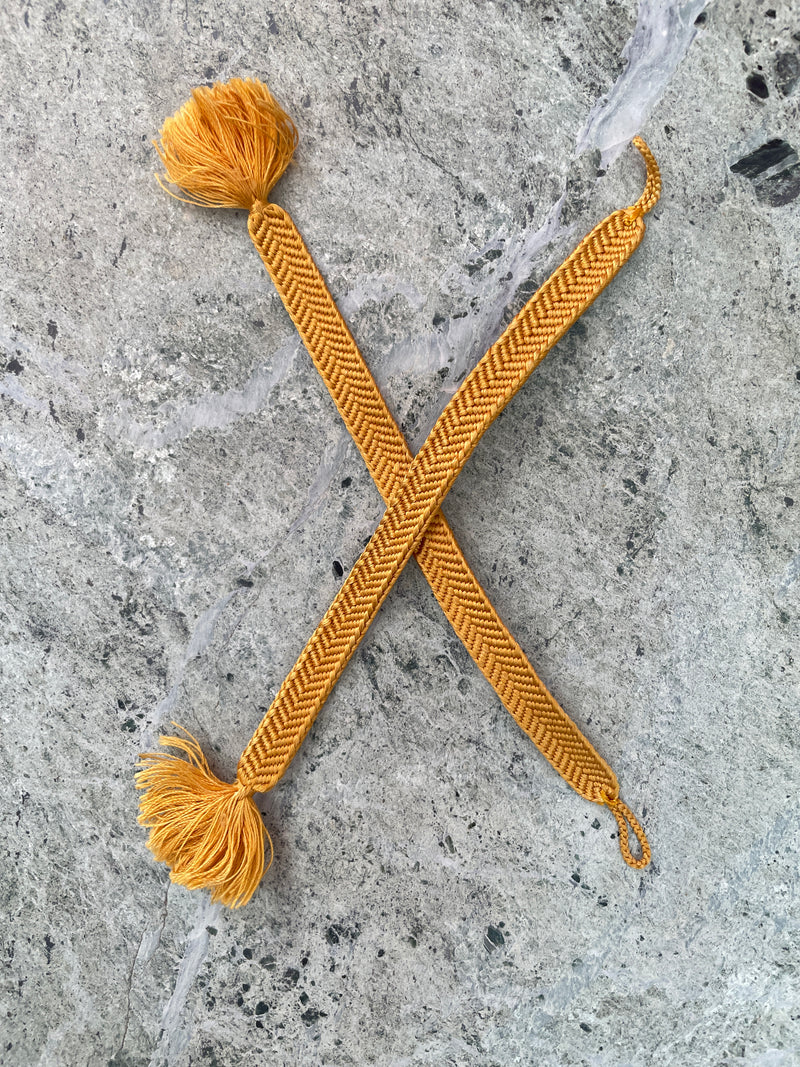 Haorihimo Belts in Mustard Silk