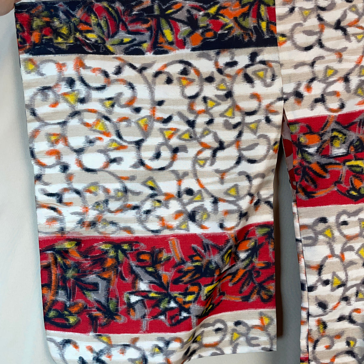 Haori Meisen Tsumugi Colorful Branches in Silk