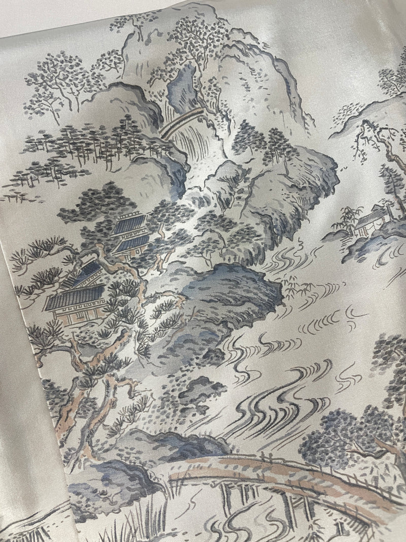 Haori Mens Oshima Tsumugi Silk with Art