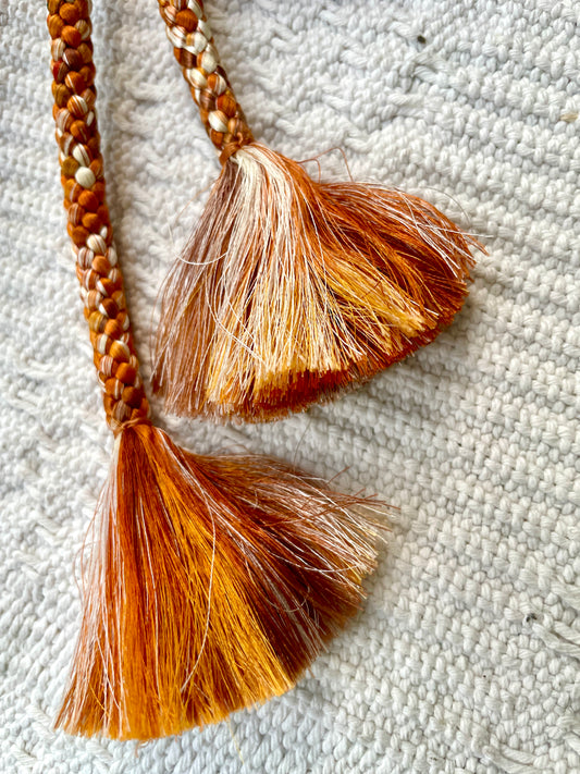 Obijime belt in Orange Marble Silk