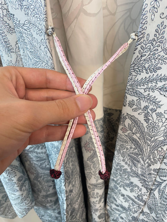 Haori Jaquard Ice Mint With Metallic Plants