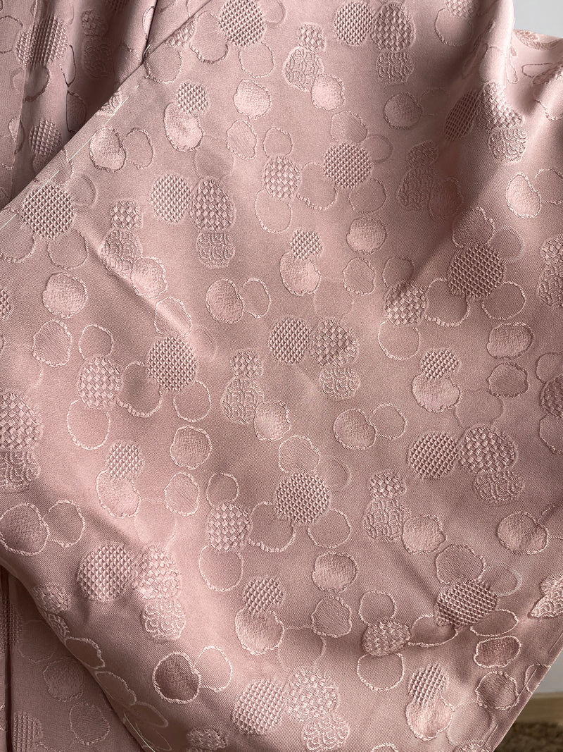 Haori Mauve Lavander with Bubbles Texture in Silk