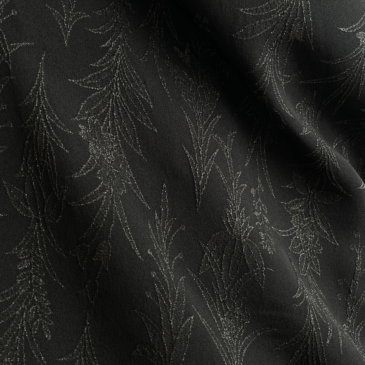 Haori Black with Black Metallic Embroidery in Silk