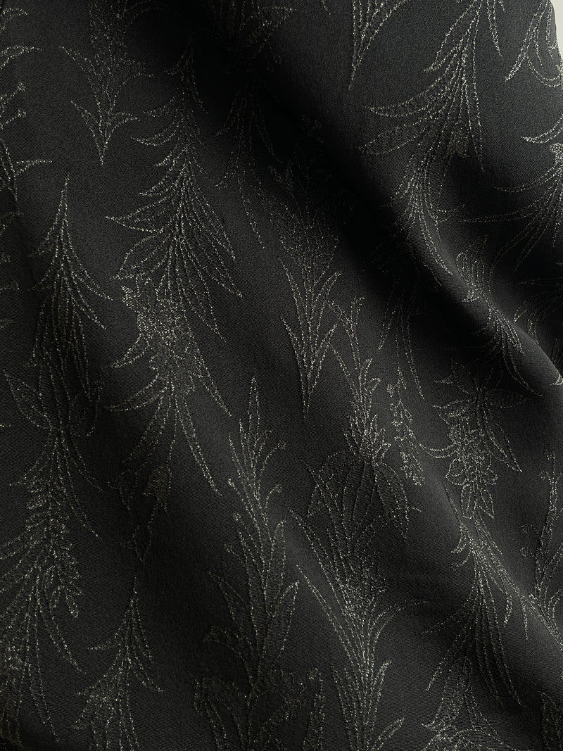 Haori Black with Black Metallic Embroidery in Silk