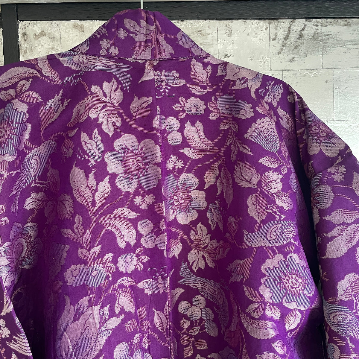 Kimono Vintage Purple with Embroidery