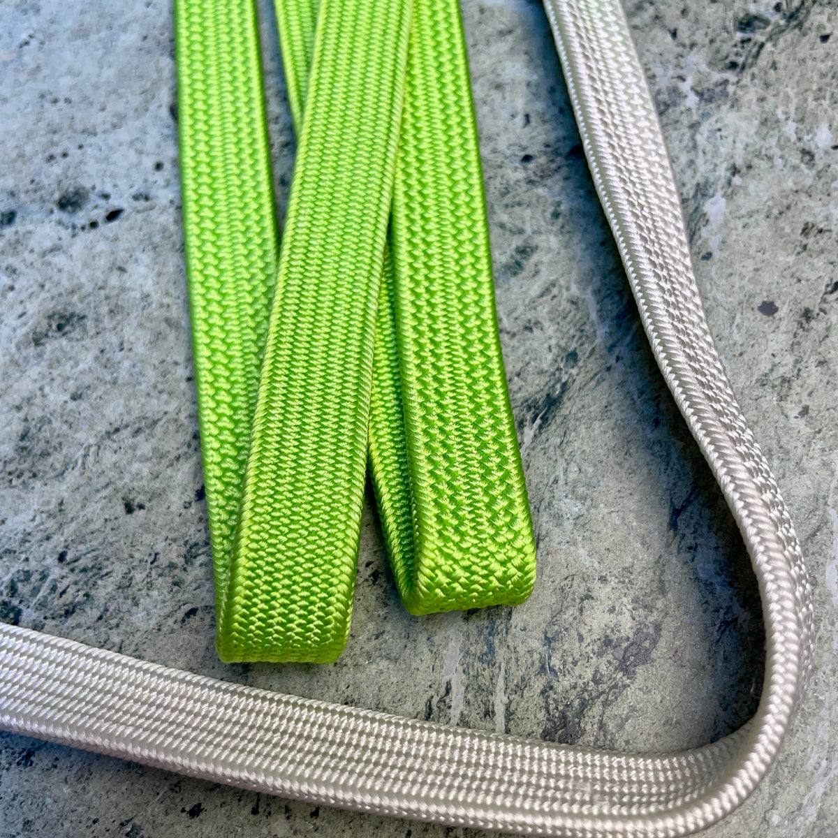 Obijime Belt Flat Lime Green and White
