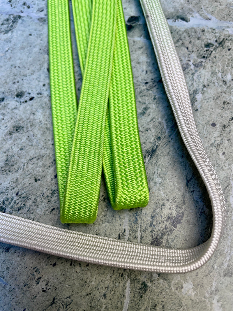 Obijime Belt Flat Lime Green and White