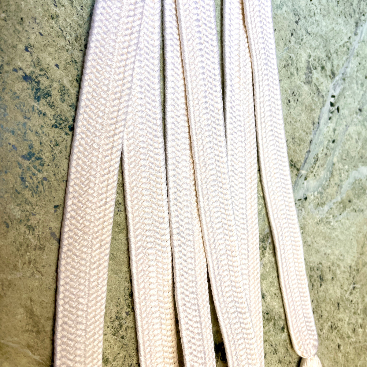 Obijime Belt Flat White in Silk