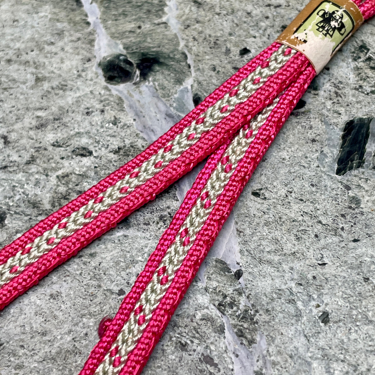Haorihimo Belts Hot Pink and Gray in Silk (set of 2)