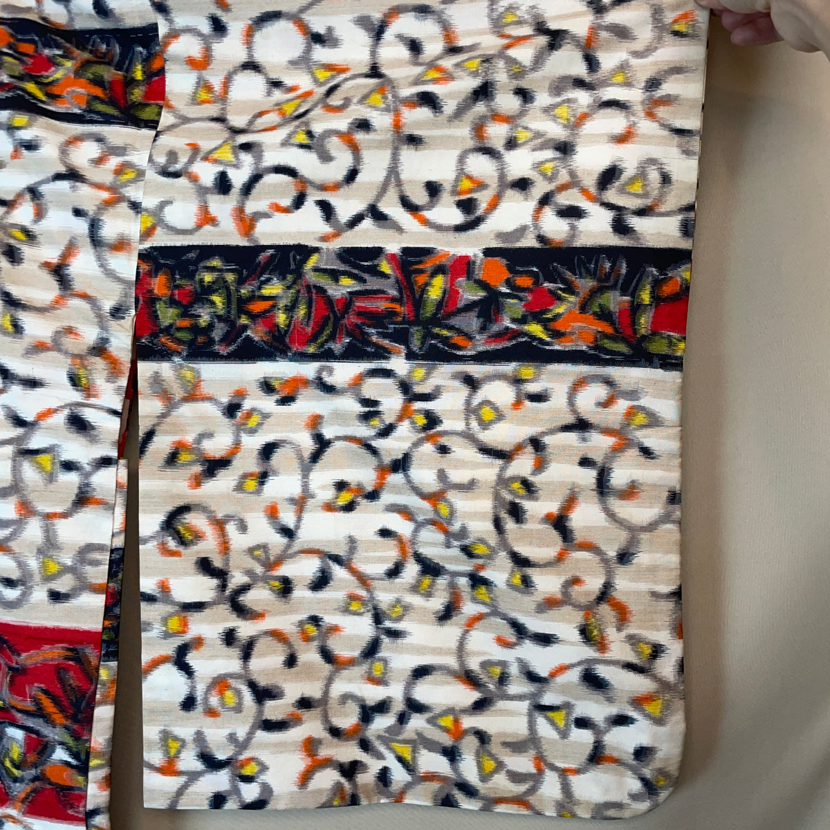Haori Meisen Tsumugi Colorful Branches in Silk