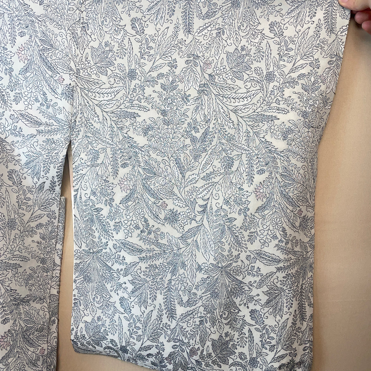 Haori Jaquard Ice Mint With Metallic Plants