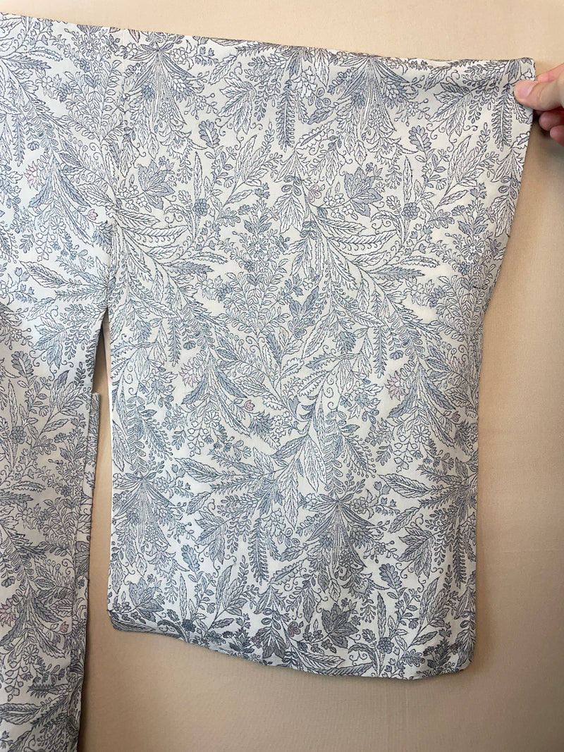 Haori Jaquard Ice Mint With Metallic Plants