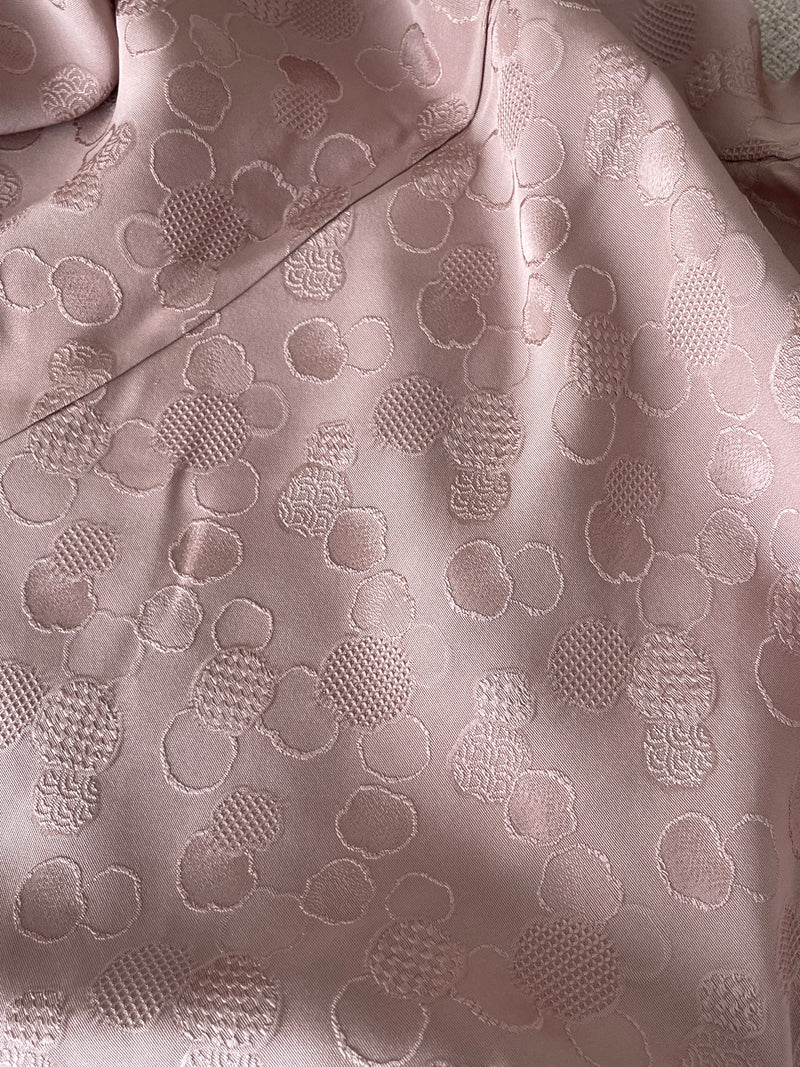Haori Mauve Lavander with Bubbles Texture in Silk