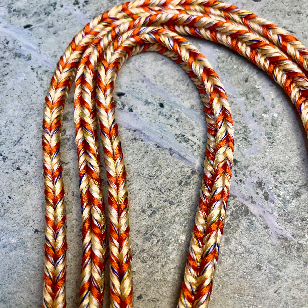 Obijime Belt Multicolored Braided in Silk