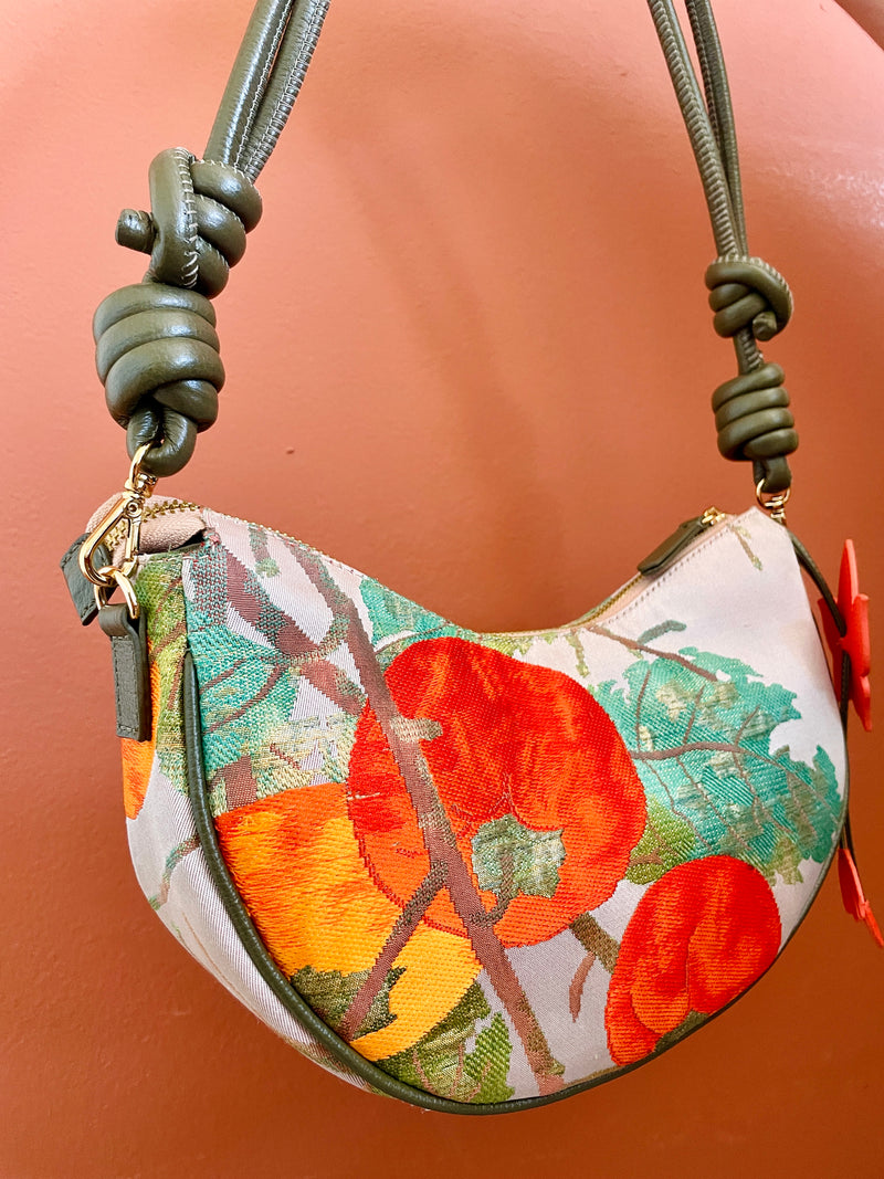 AIKO BAG Persimmon Caqui from Japanese Obi sash
