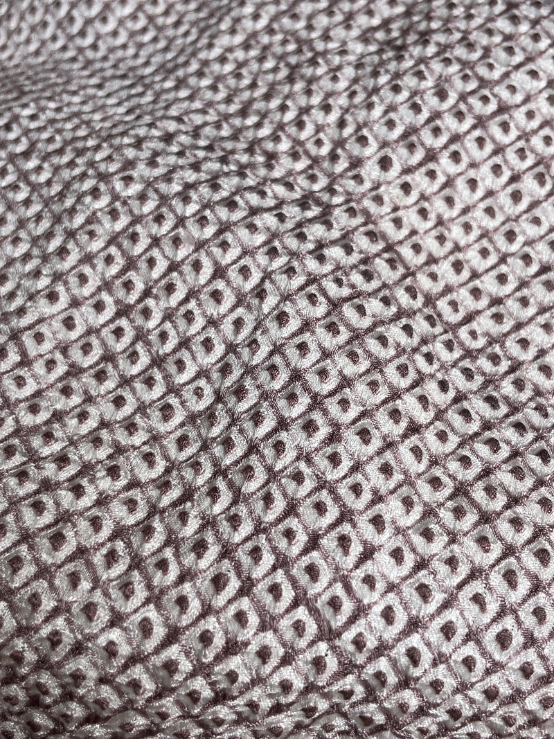 Haori Clouds Grey in Shibori Technique in Silk