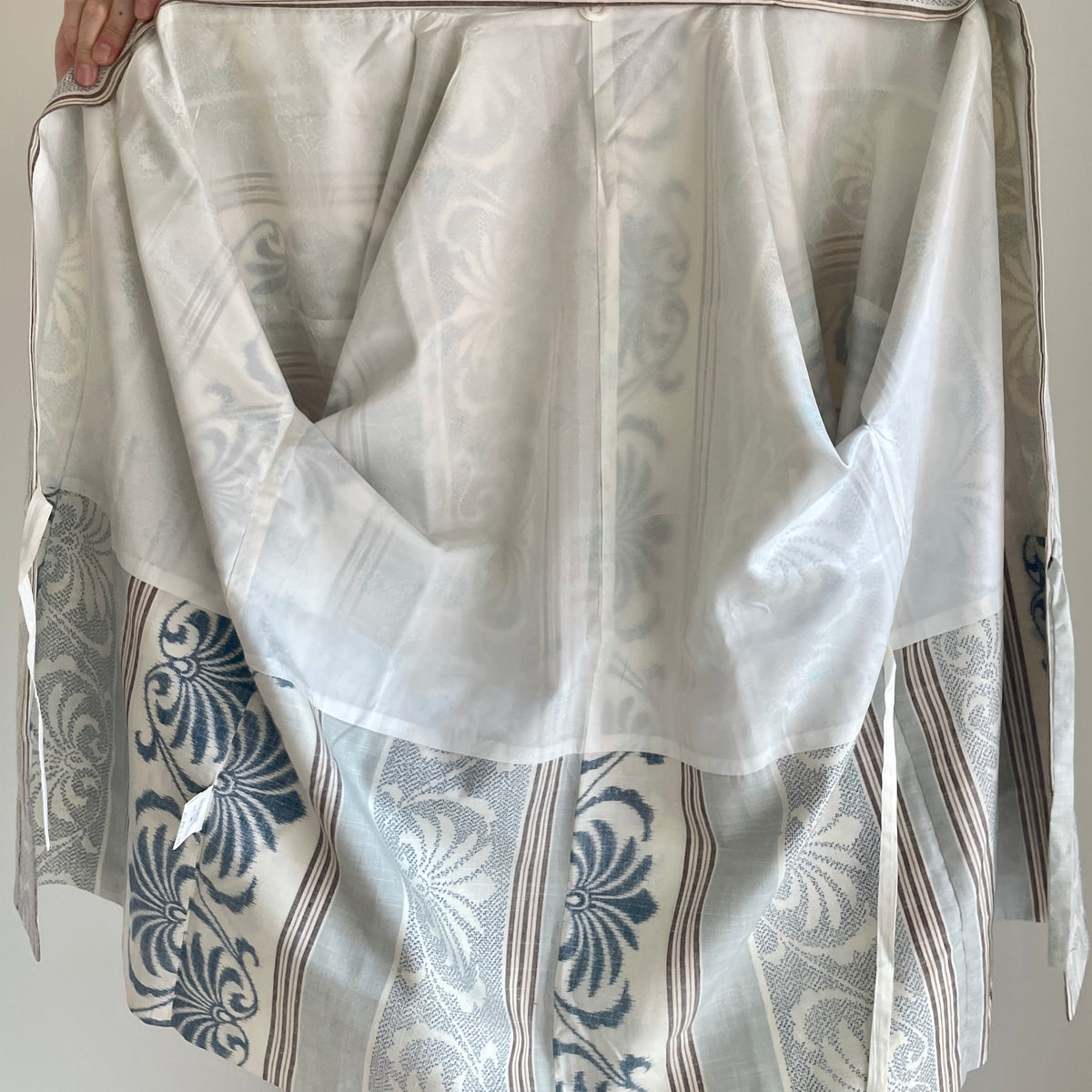 Haori Envelope Porcelain Blue Grey in Tsumugi Silk
