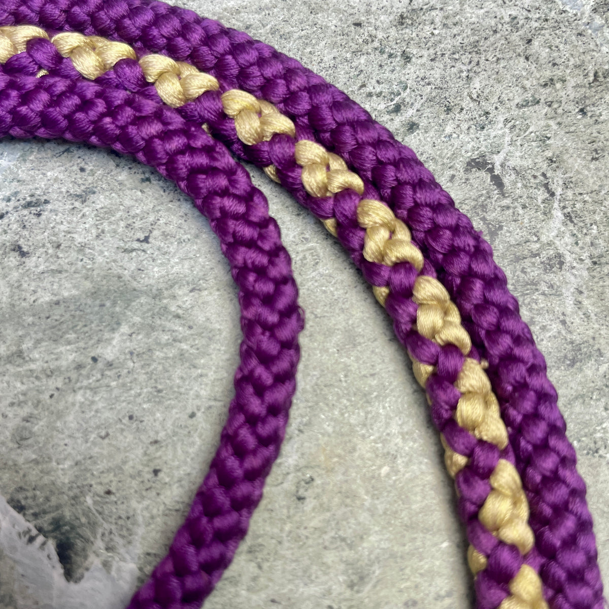 Obijime Round Purple and Gold in Silk