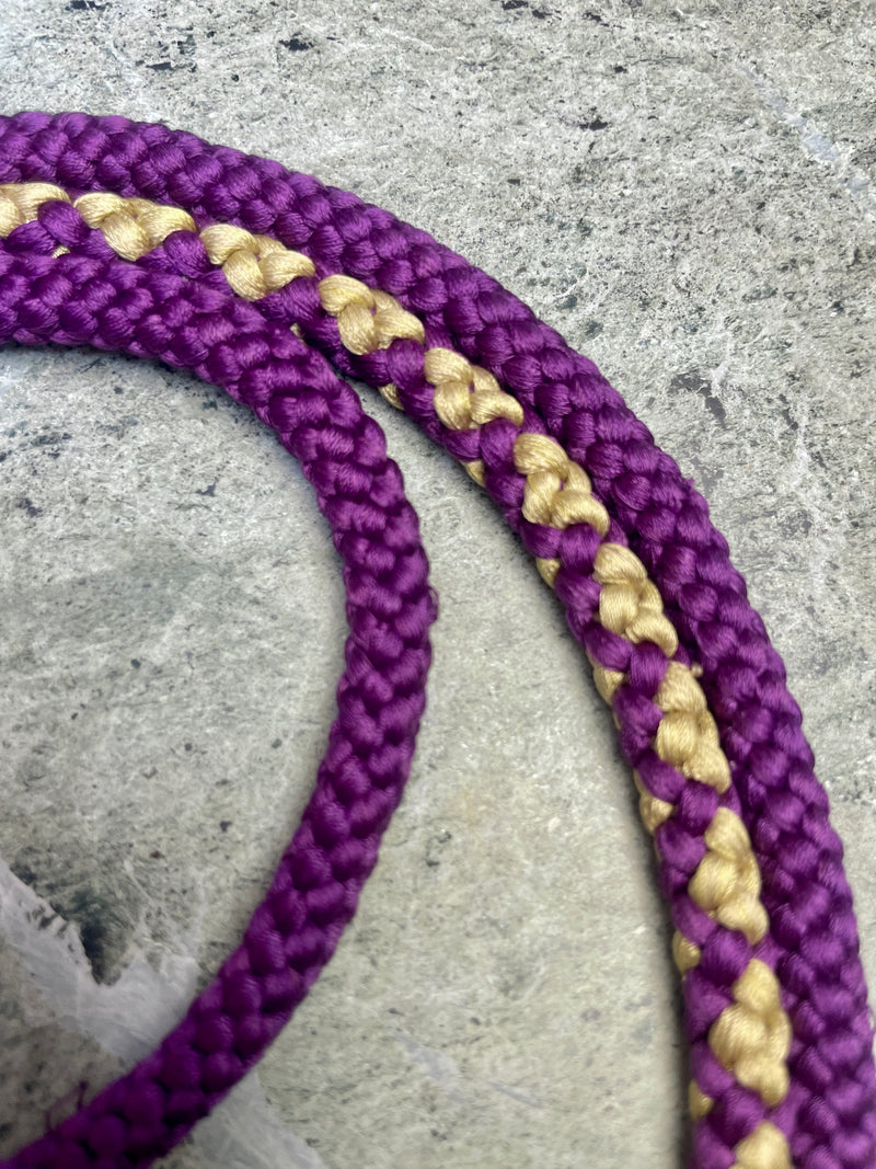 Obijime Round Purple and Gold in Silk