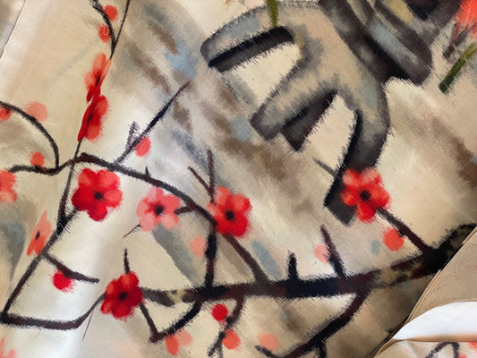 Haori Meisen Antique Japanese Garden in Silk