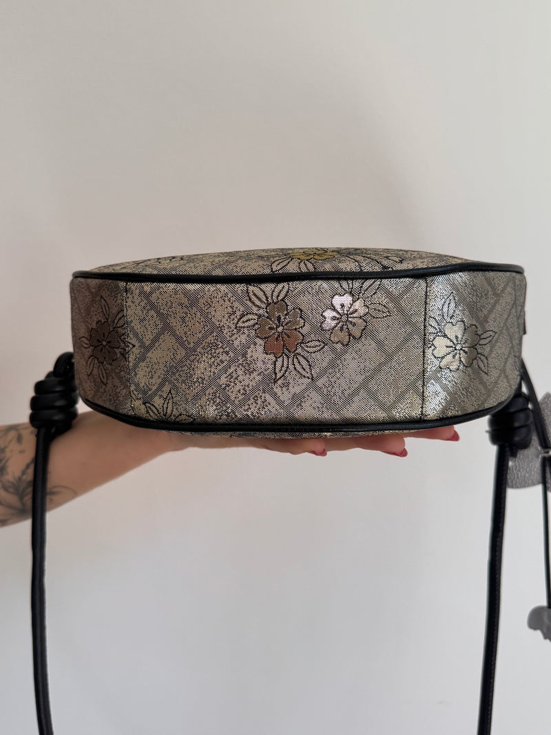AIKO BAG Silver and Gold Sakura from Japanese Obi sash