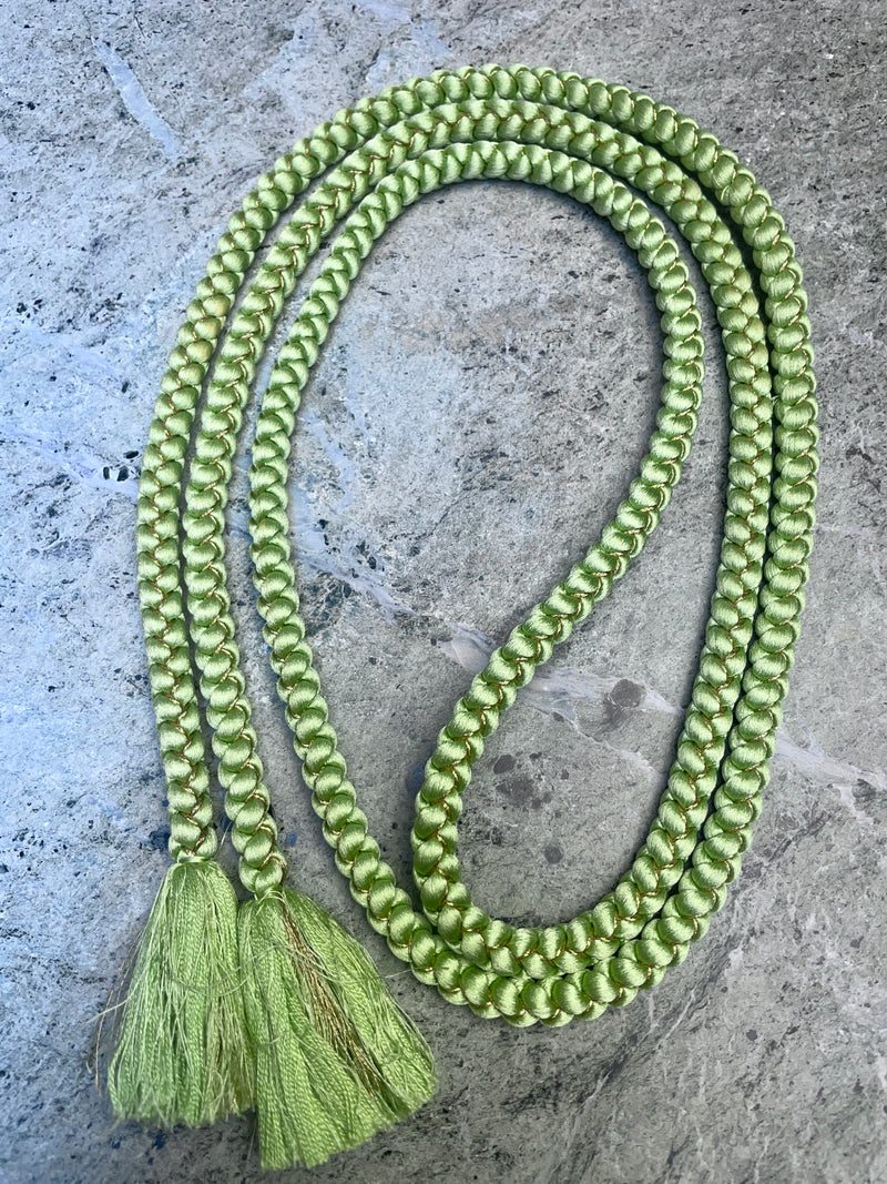 Obijime Blet Round in Lime Green in Silk